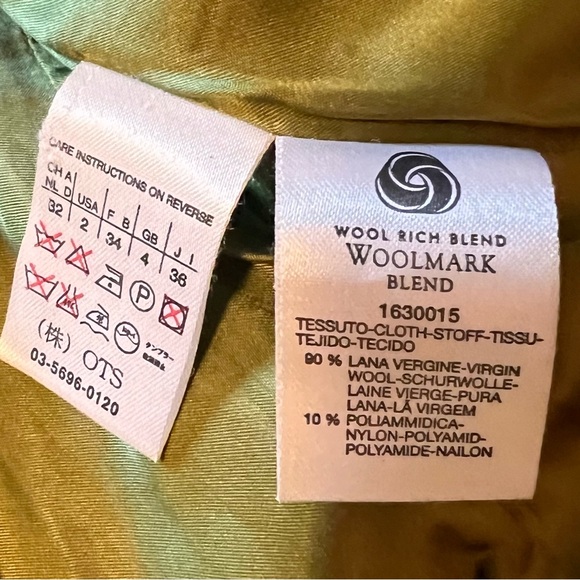 Weekend Max Mara Wool Tweed Blazer Jacket Herringbone Tailored Fitted Size 2 - Picture 12 of 16